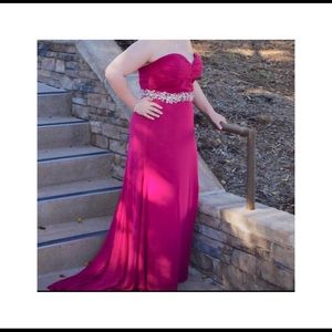 Strapless Sweetheart Neckline Prom Dress in Pink